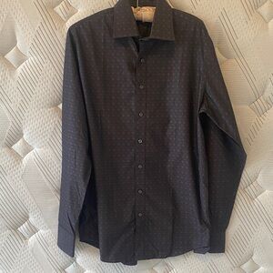 NWOT Sophisticated Black Patterned Men's Button Down Shirt